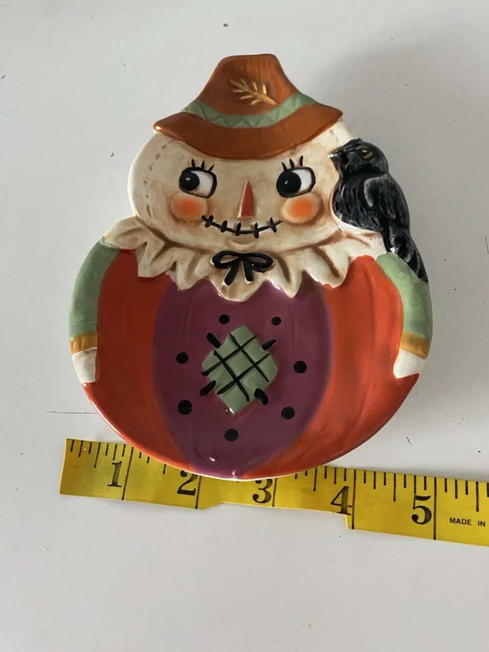 Johanna Parker Design Mr. Scarecrow Ceramic Spoon Rest Autumn Fall NEW